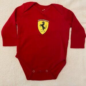 Ferrari Baby Onesie Size 9-12 months Officially Licensed